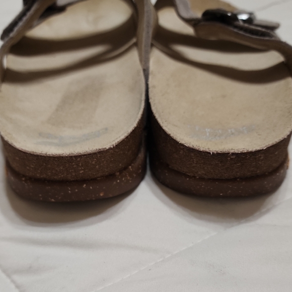 Dansko Taupe and Gray Slip-On Shoes - Picture 6 of 9